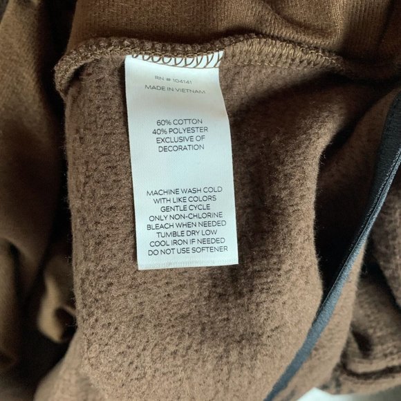 Alpine Design‎ Sweatshirt Mens 2XL Brown Rich Walnut Cotton Quarter Snap 7188 - Picture 6 of 8